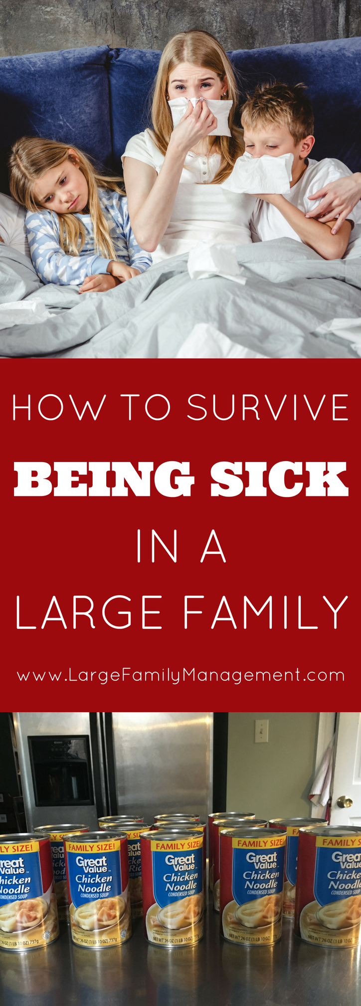 Get tips from a mother of nine on dealing with sickness in a large family!